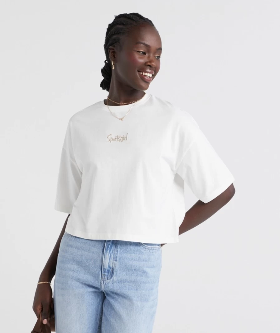 Sportsgirl Women's Rewind Boxy Logo T-Shirt