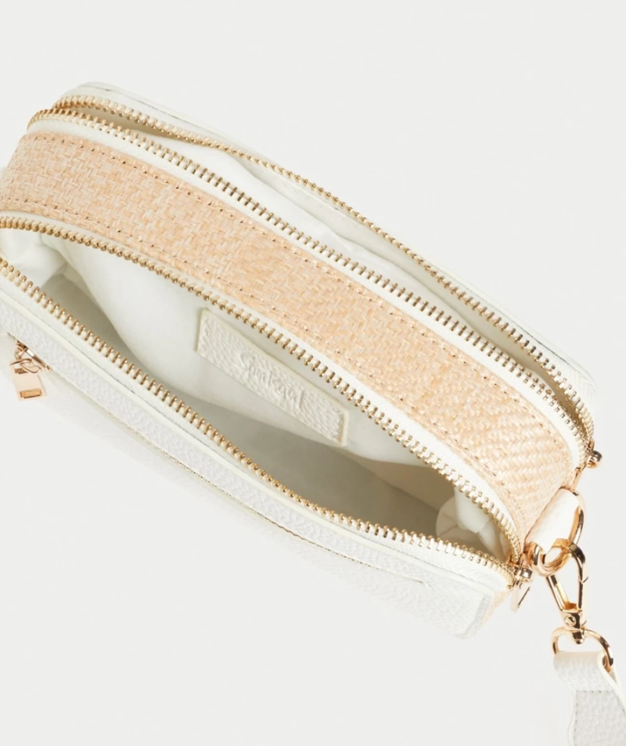 Sportsgirl Women's Multi-Color Dillon Straw Camera Bag - Stylish Crossbody Purse for Women