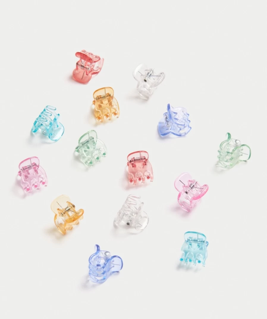Sportsgirl Women's Mini Hair Claw Clip Set - Multi Color Hair Clips for Women
