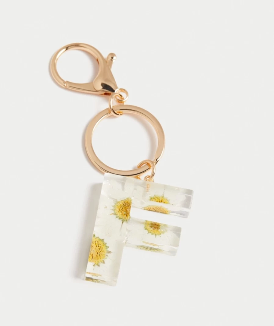 Sportsgirl Women's Floral Alphabet Keyring - Stylish Letter Charm Gift for Her