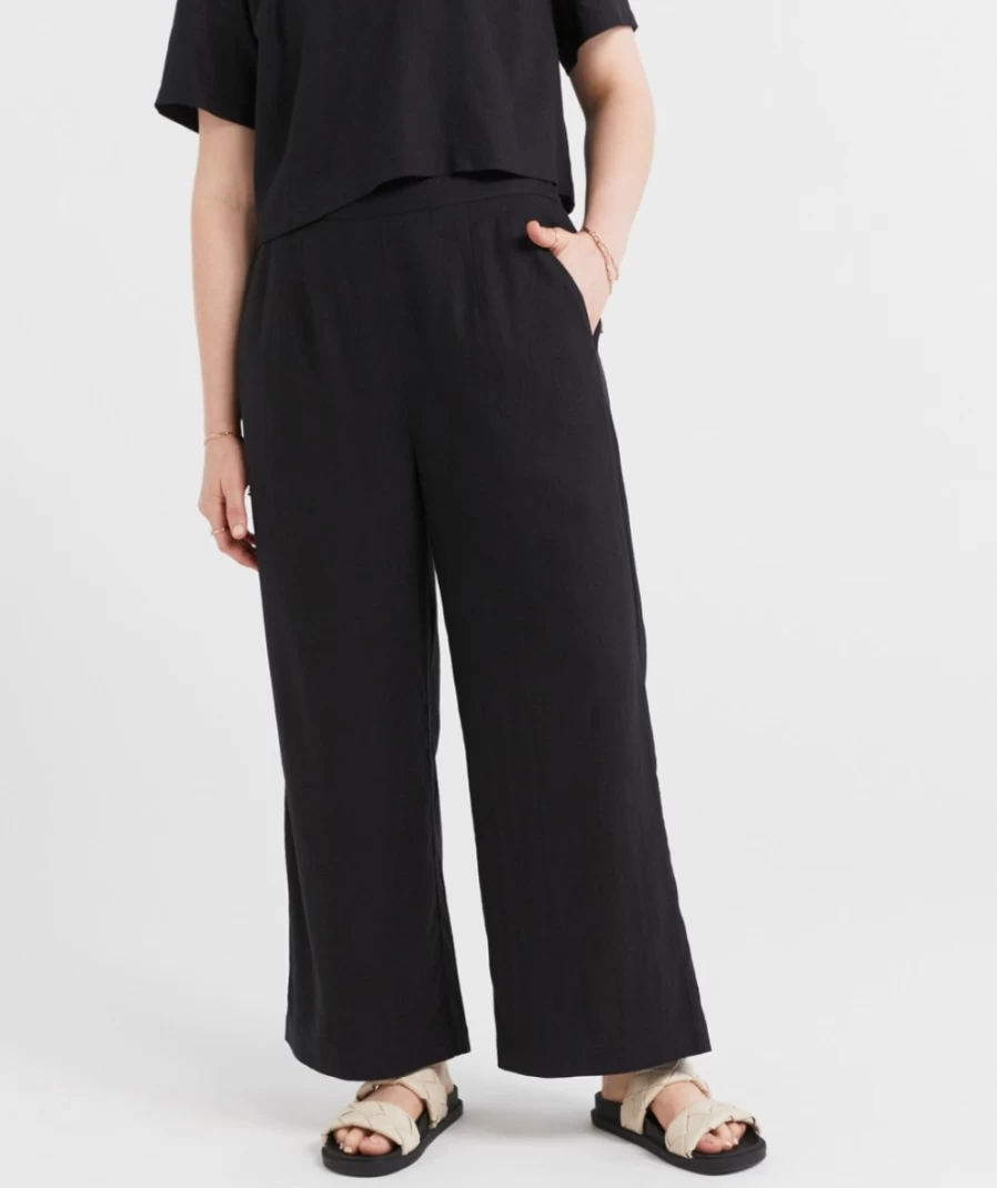 "Sportsgirl Women's European Linen Blend Culotte Pants"