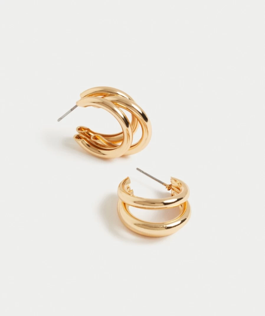 Sportsgirl Gold Plated Triple Hoop Earrings for Women