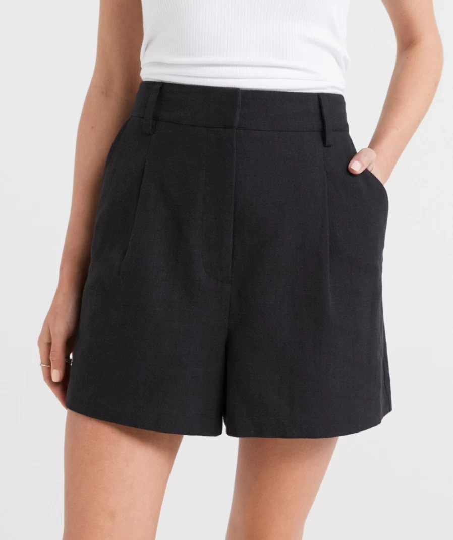 Sportsgirl Women's Rhi Textured Shorts - Casual Comfort Stretch Denim Shorts
