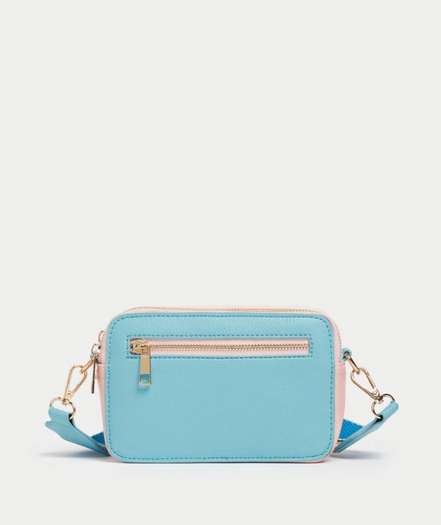 "Sportsgirl Women's Light Blue Spliced Camera Bag - Dillon Blue Crossbody Purse"