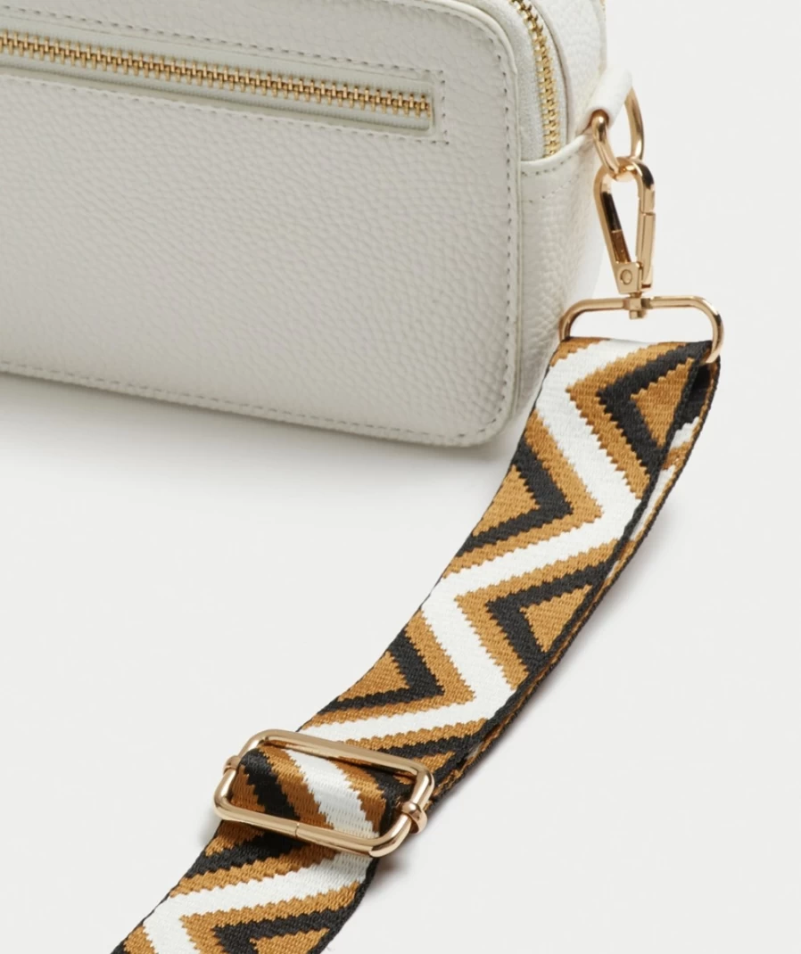 "Sportsgirl Women's White/Multi Webbing Strap - Fashionable & Durable Accessory"