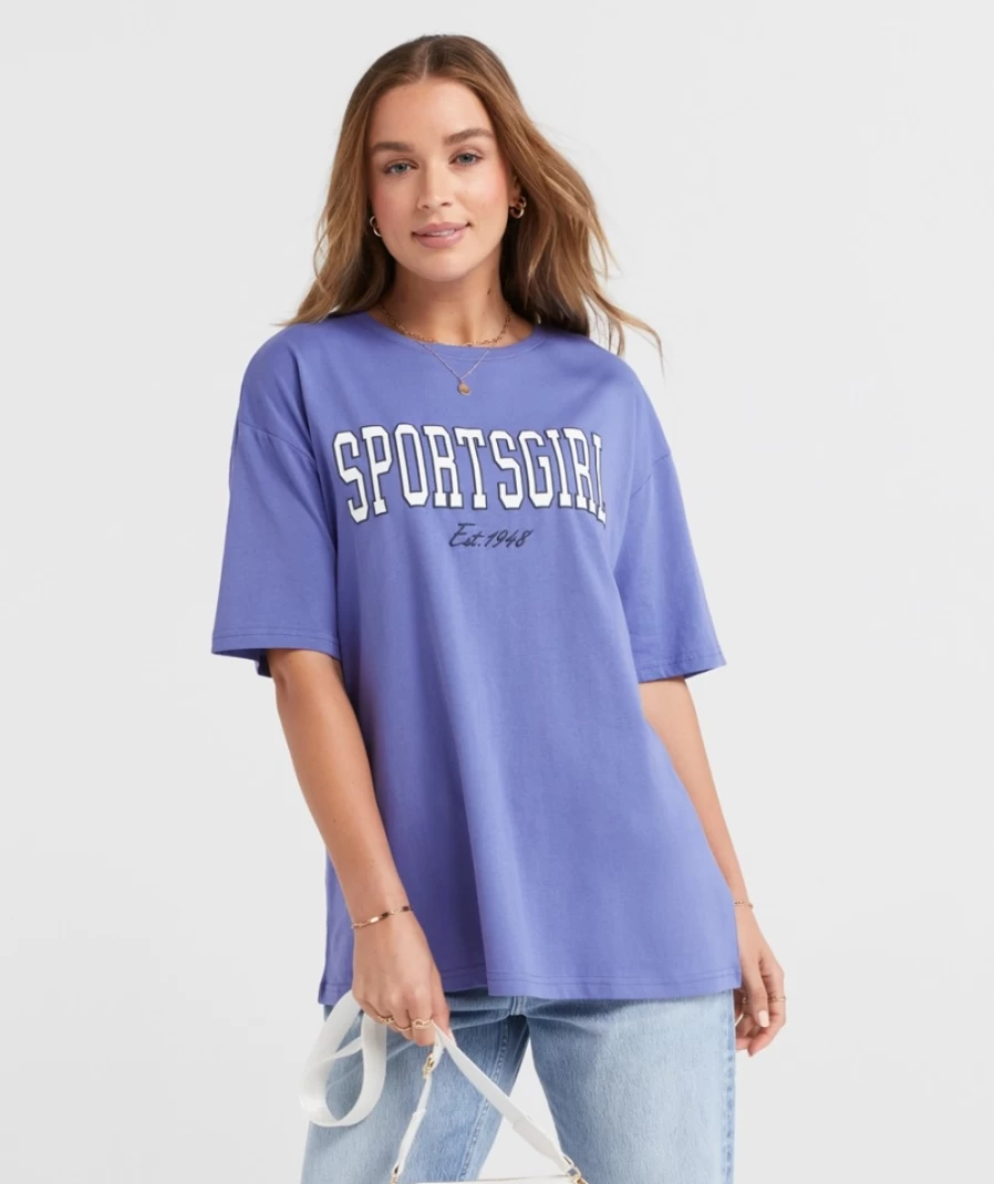 "Sportsgirl Women's Rewind Script Logo Boyfriend T-Shirt"