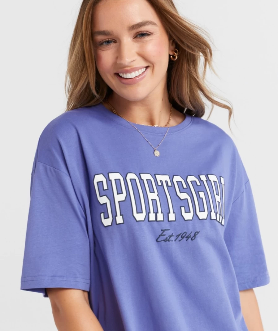 "Sportsgirl Women's Rewind Script Logo Boyfriend T-Shirt"