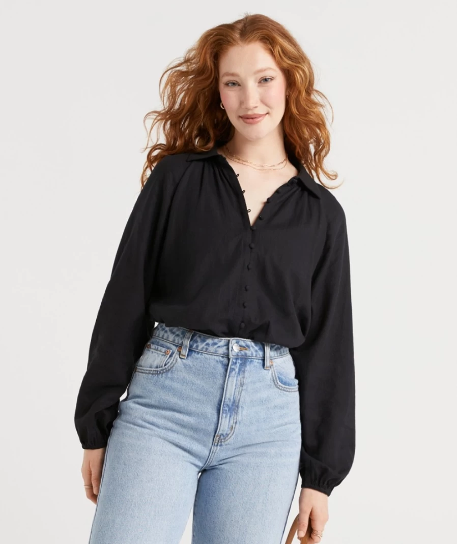 Sportsgirl Women's Perry Linen Blend Shirt - Comfortable & Stylish Linen Shirt for Women
