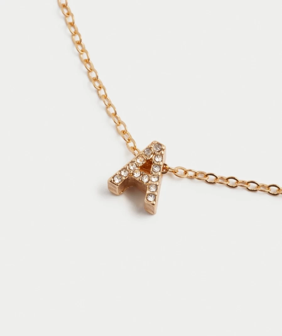 Sportsgirl Women's Gold Jewel Letter Necklace - Elegant Personalized Pendant for Her