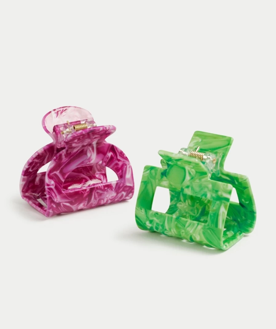 Sportsgirl Women's Multi-Color Marbled Hair Claw Clip Pack
