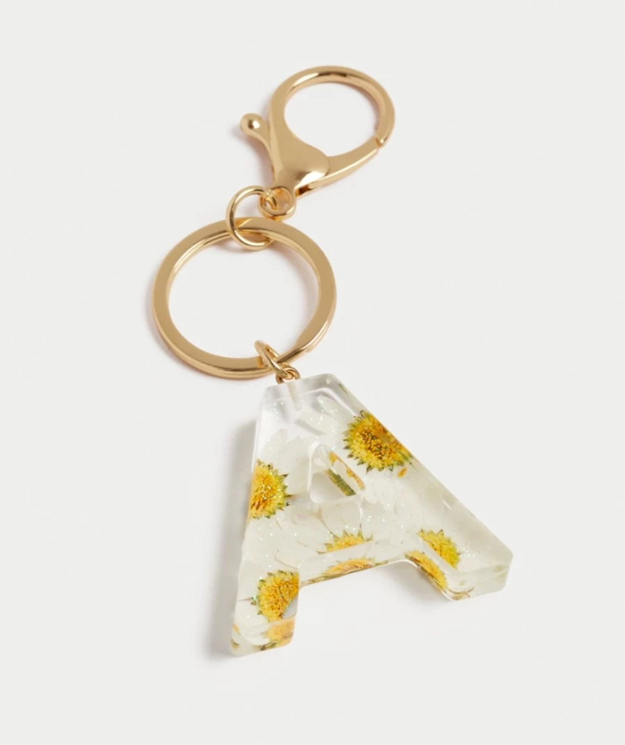 "Sportsgirl Women's Floral Alphabet Keyring - Stylish Letter Charm Gift"