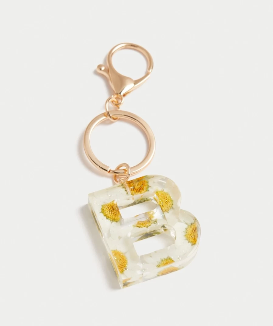 "Sportsgirl Women's Floral Alphabet Keyring - Stylish Letter Charm Gift"
