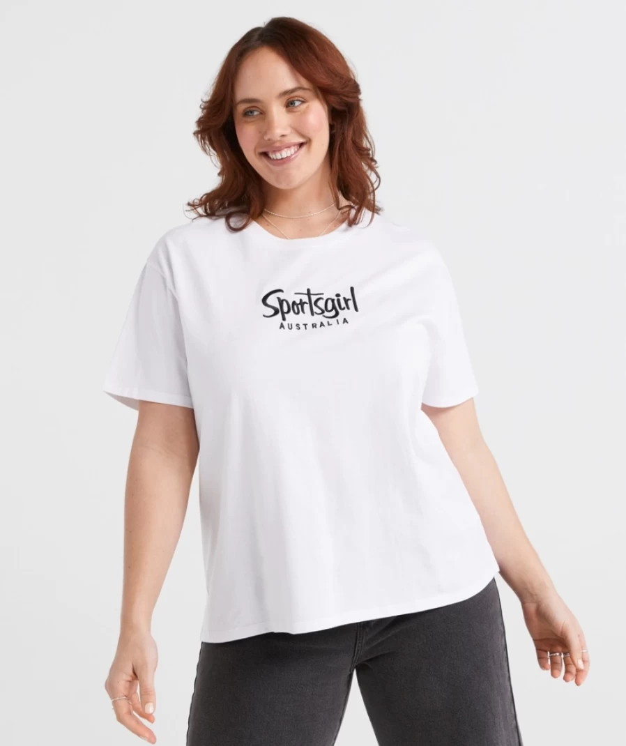 Sportsgirl Women's Rewind Vintage Logo T-Shirt - Classic Cotton Tee