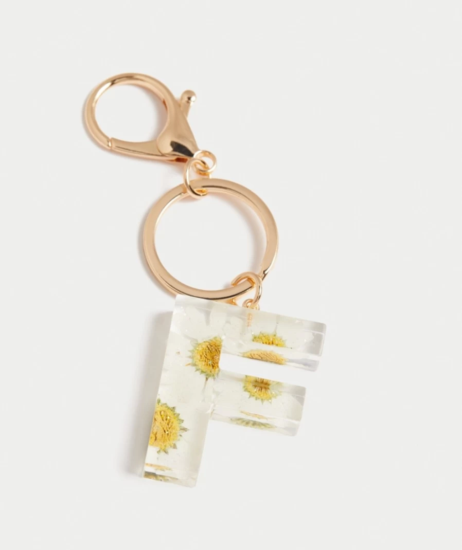 "Sportsgirl Women's Floral Alphabet Keyring - Stylish Letter Charm Accessory"