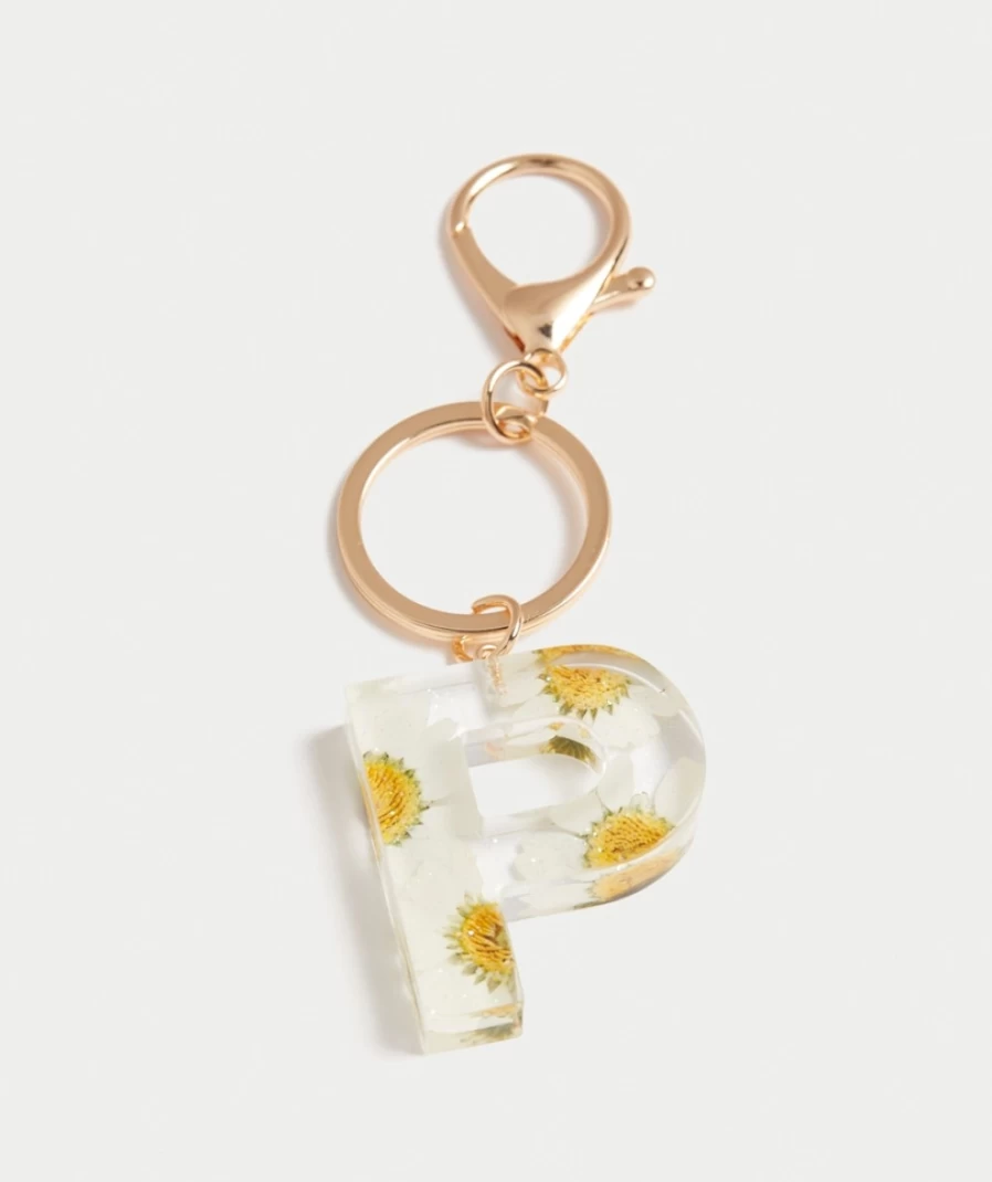 "Sportsgirl Women's Floral Alphabet Keyring - Stylish Letter Charm Accessory"
