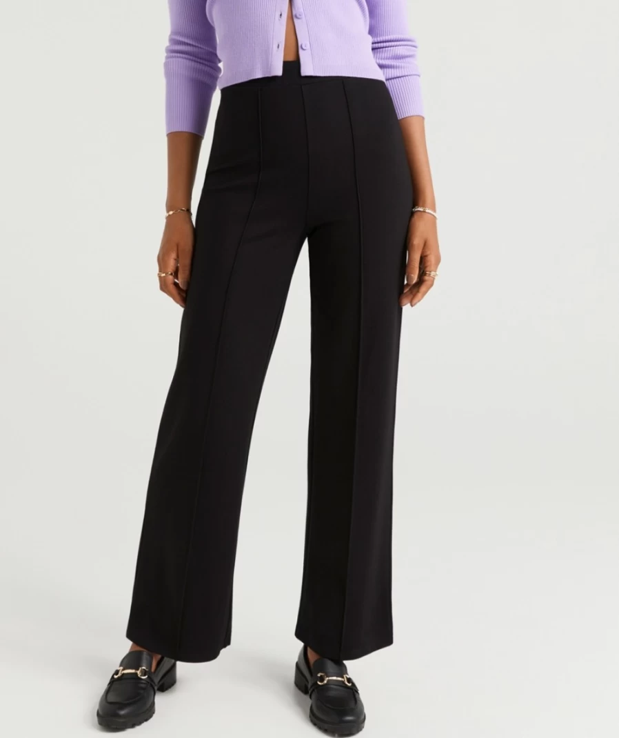 Sportsgirl Women's Black Lani Ecovero Ponte Pant - Sustainable Stretch Trousers