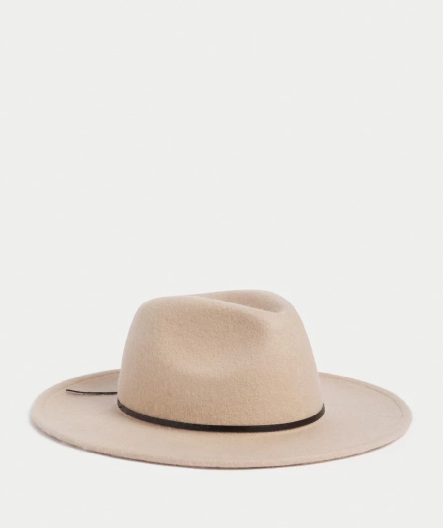 Sportsgirl Women's Taupe Wool Felt Panama Hat