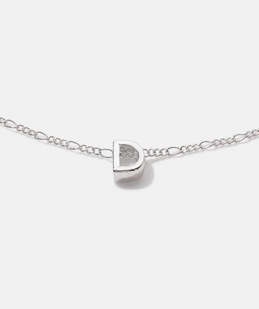 Sportsgirl Women's Silver Petite Letter Necklace - Dainty & Elegant Jewelry