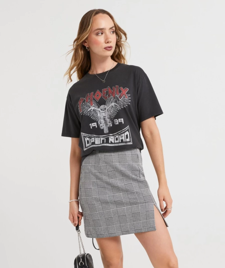 "Sportsgirl Women's Check Mini Skirt - Stylish Plaid Pattern Short Skirt"