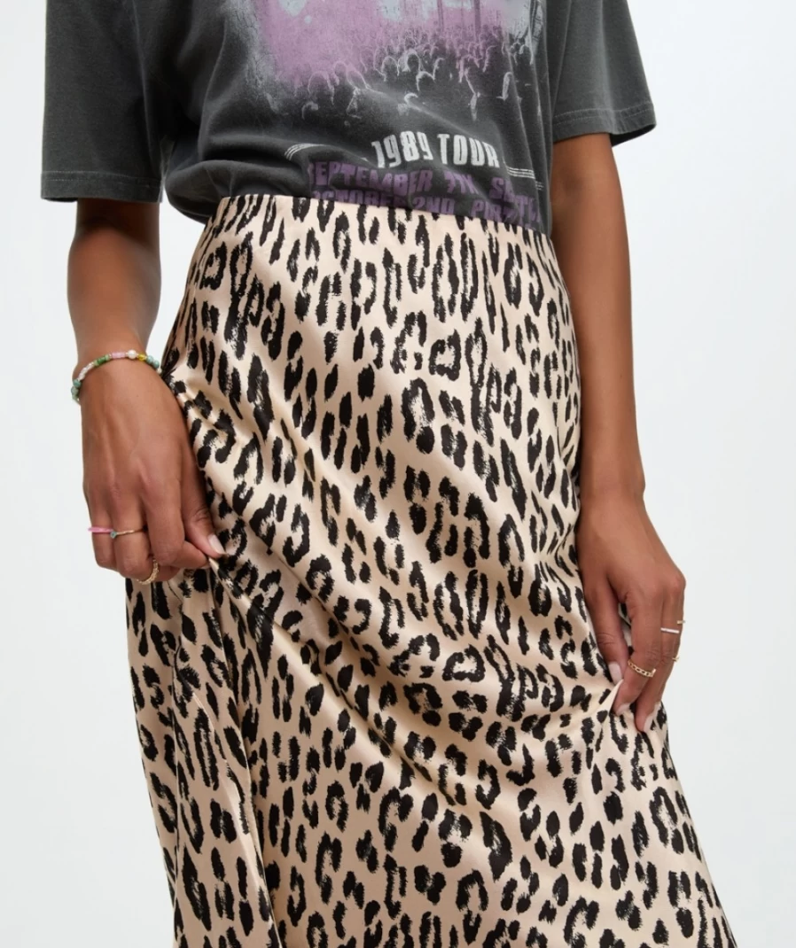Sportsgirl Women's Daria Satin Bias-Cut Midi Skirt - Elegant High-Waisted Slip Skirt for Women