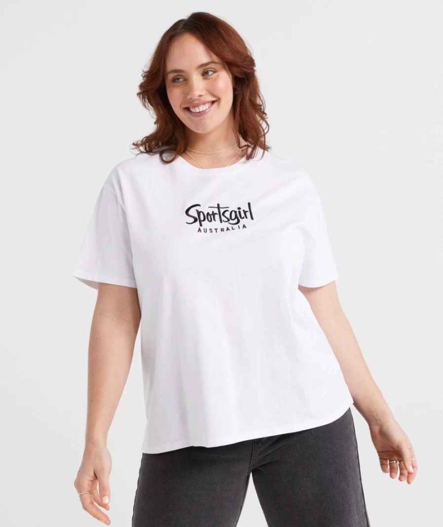 Sportsgirl Women's Rewind Vintage Logo T-Shirt - Classic Cotton Tee