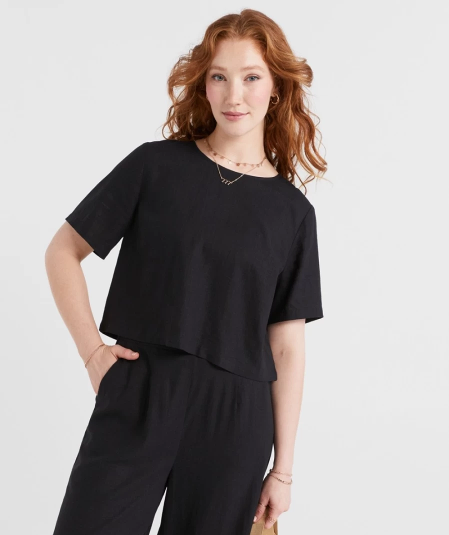 "Sportsgirl Women's European Linen Blend T-Shirt"