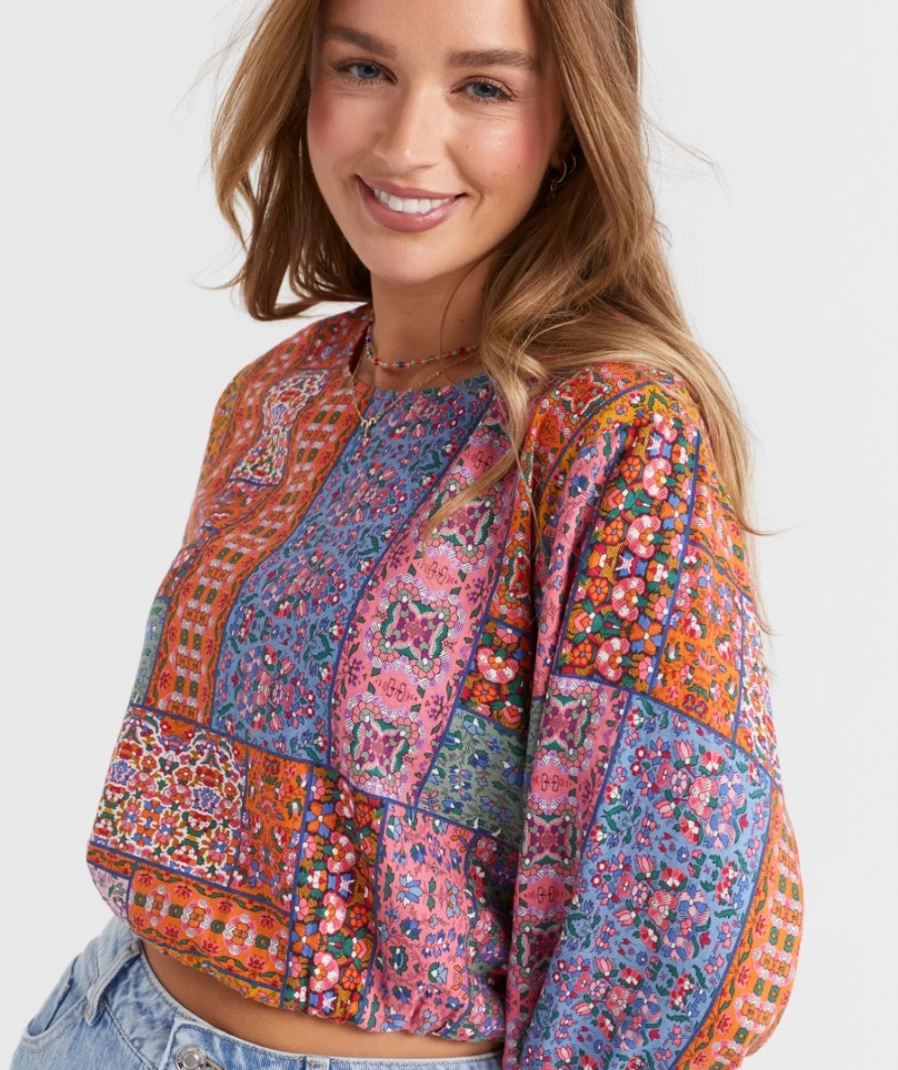 Sportsgirl Women's Linen Blend Open Back Blouse - Nicola Style Summer Top