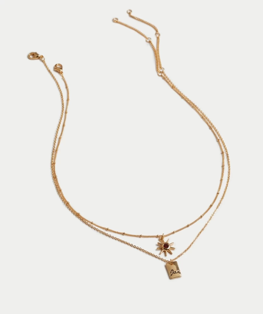Sportsgirl Gold Plated Birthstone Pendant Necklace for Women - Elegant Jewelry Gift