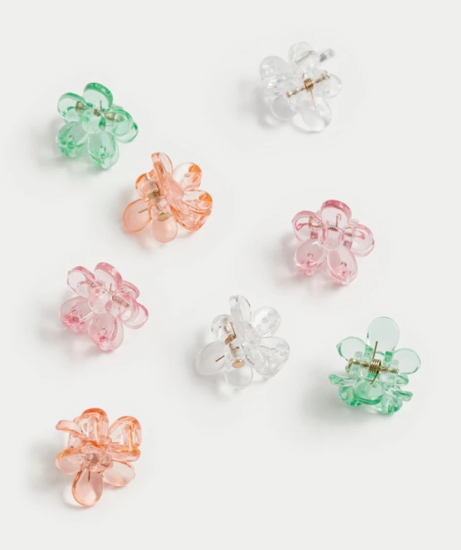 Sportsgirl Women's Multi Color Bright Flower Mini Claw Hair Clips
