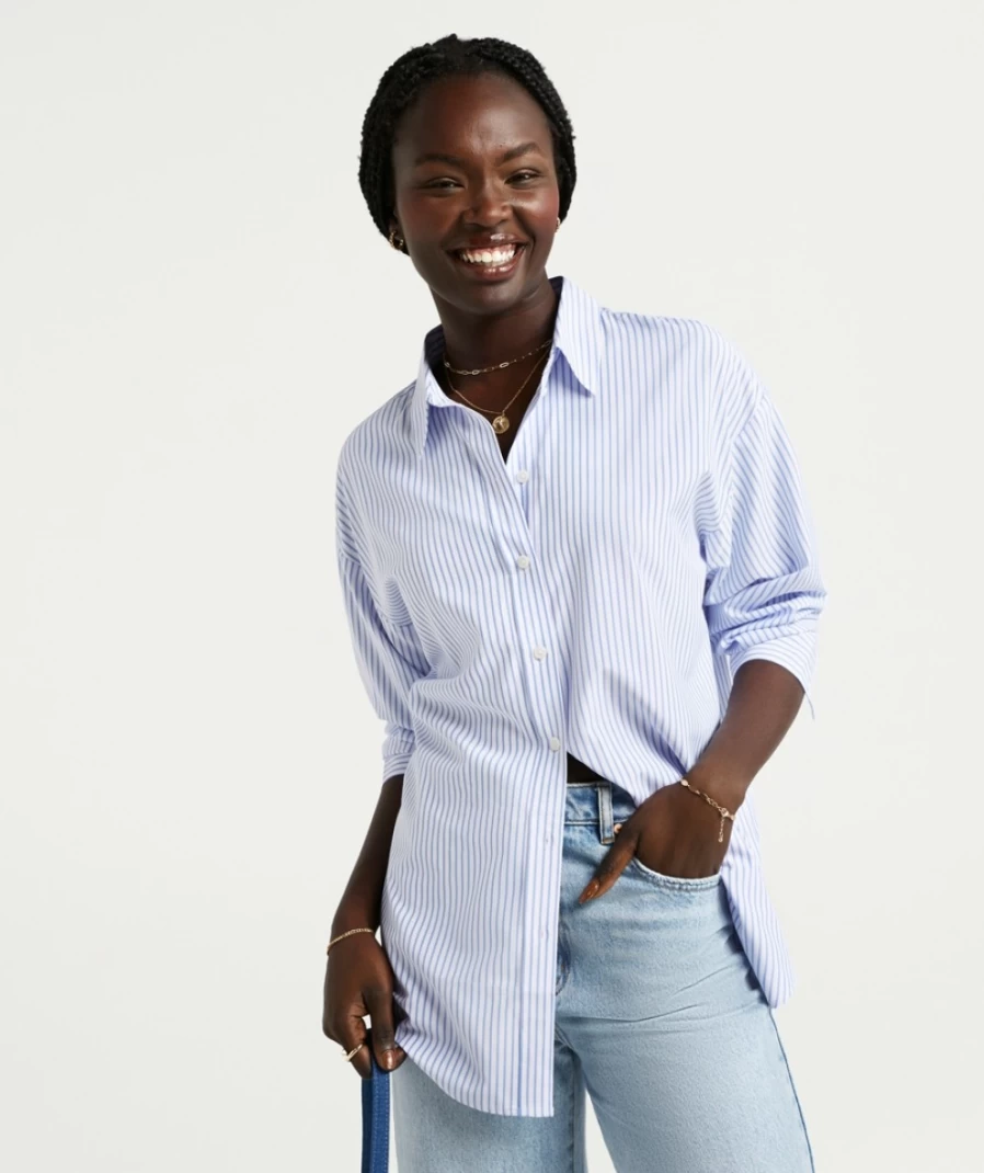 Sportsgirl Women's Jordyn Stripe Shirt - Stylish Casual Top for Everyday Wear
