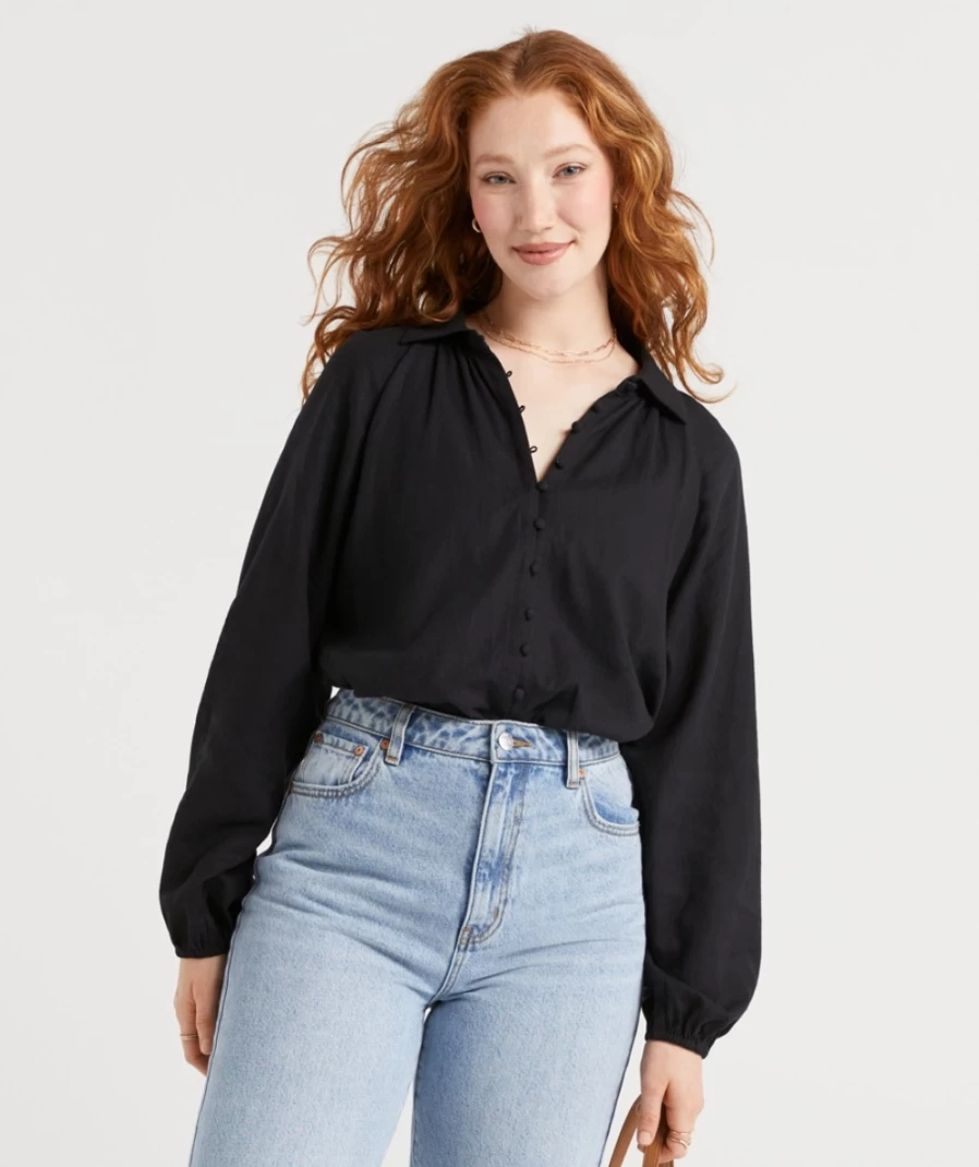 Sportsgirl Women's Perry Linen Blend Shirt - Comfortable & Stylish Linen Shirt for Women