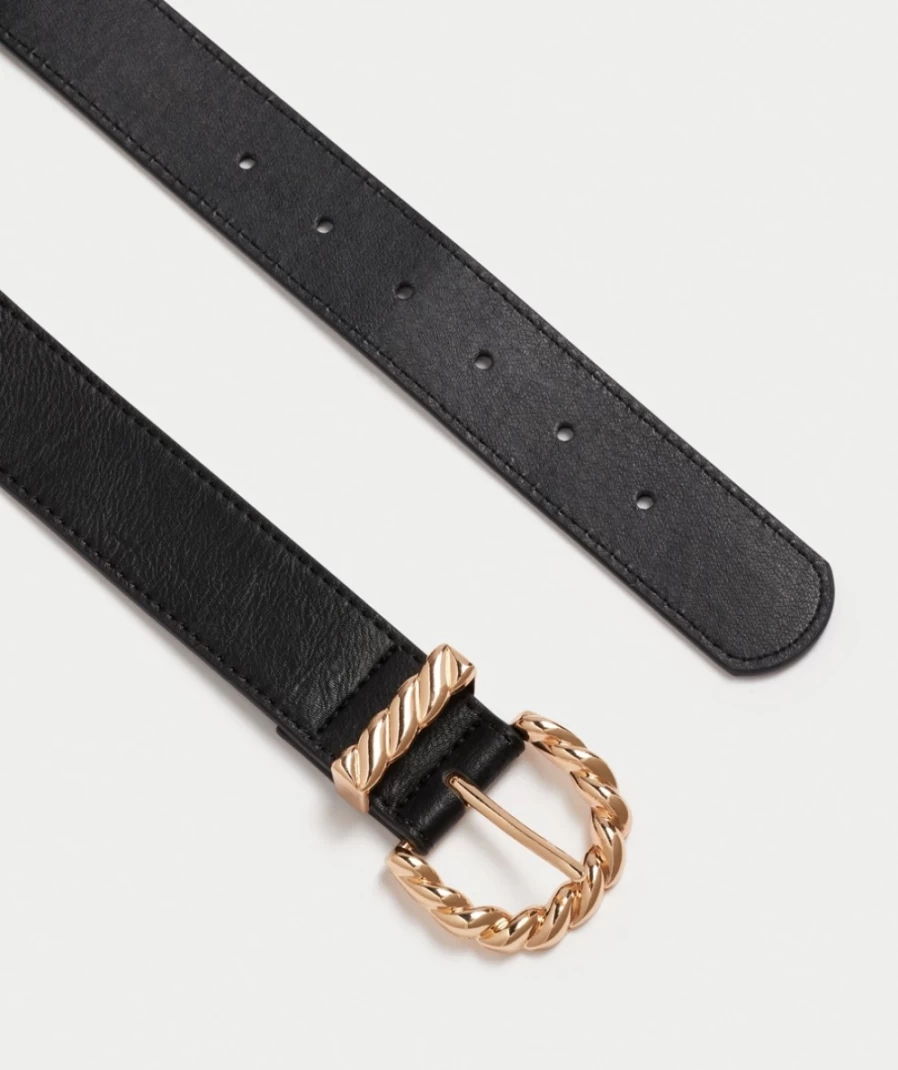 Sportsgirl Women's Black Stormi Twist Buckle Belt - Stylish Fashion Accessory