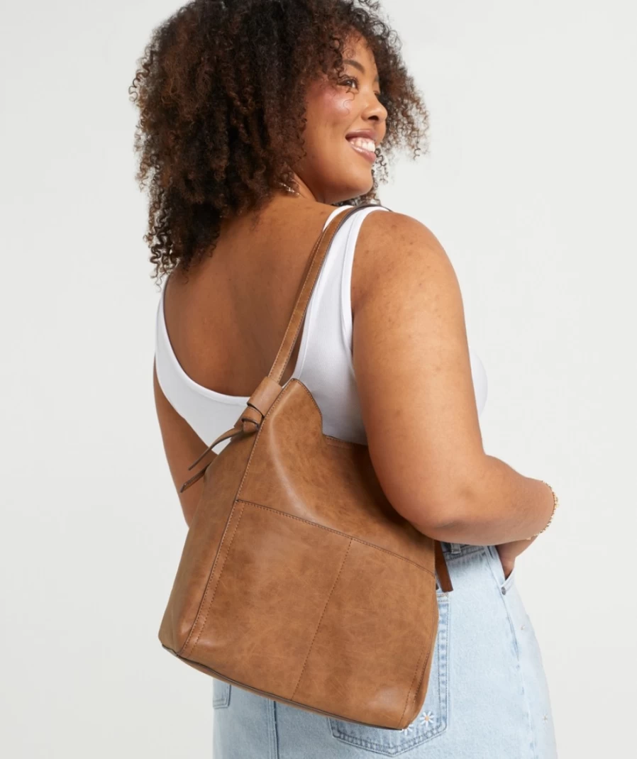 Sportsgirl Women's Tan Nina Knotted Tote Bag - Stylish Handbag for Everyday Use