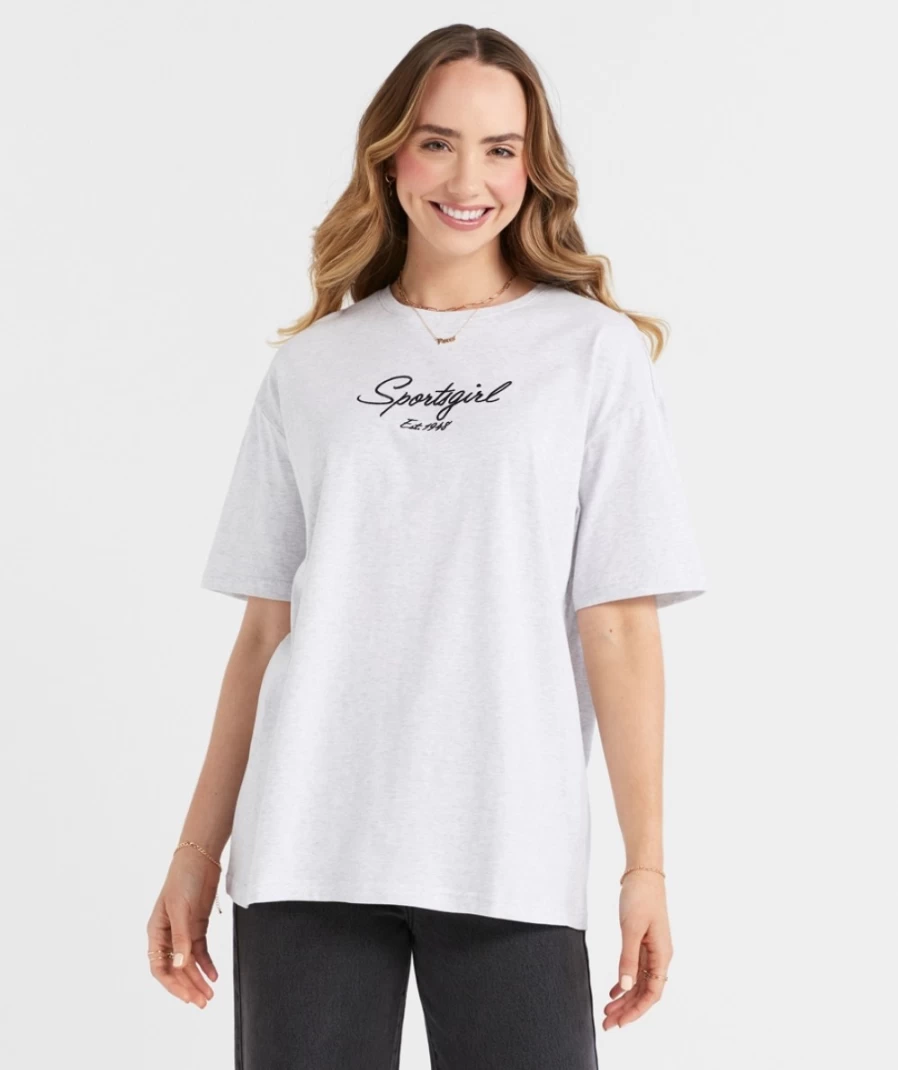 "Sportsgirl Women's Rewind Italic Logo Boyfriend T-Shirt"
