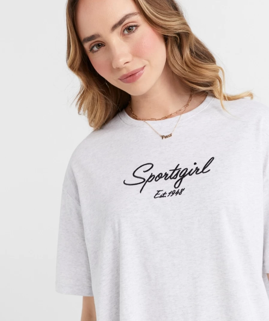"Sportsgirl Women's Rewind Italic Logo Boyfriend T-Shirt"