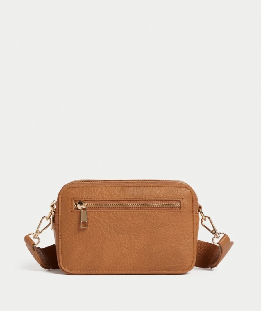 Sportsgirl Women's Dark Tan Dillon Vintage Leather Camera Bag for Photographers