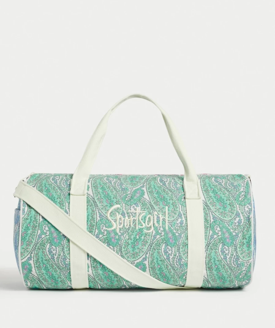 "Sportsgirl Women's Multi Color Paisley Print Duffle Bag - Stylish Rewind Design for Travel & Gym"