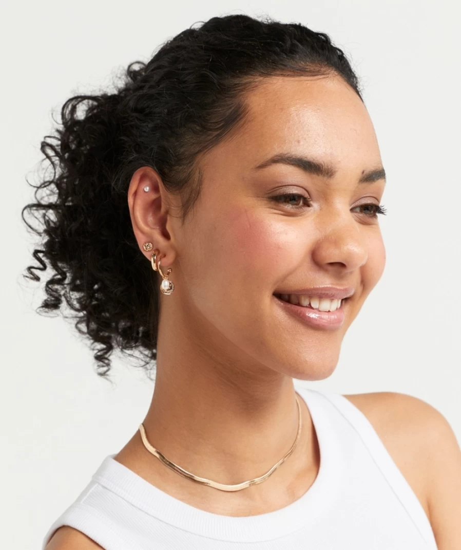 Sportsgirl Women's Gold Plated Freshwater Pearl Earrings
