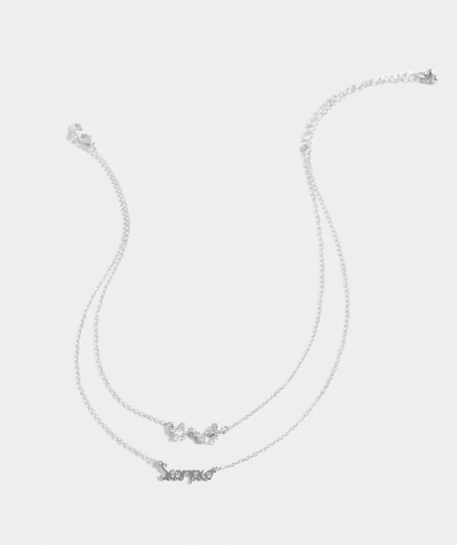Sportsgirl Women's Silver Zodiac Constellation Necklace – Astrology Jewelry Gift
