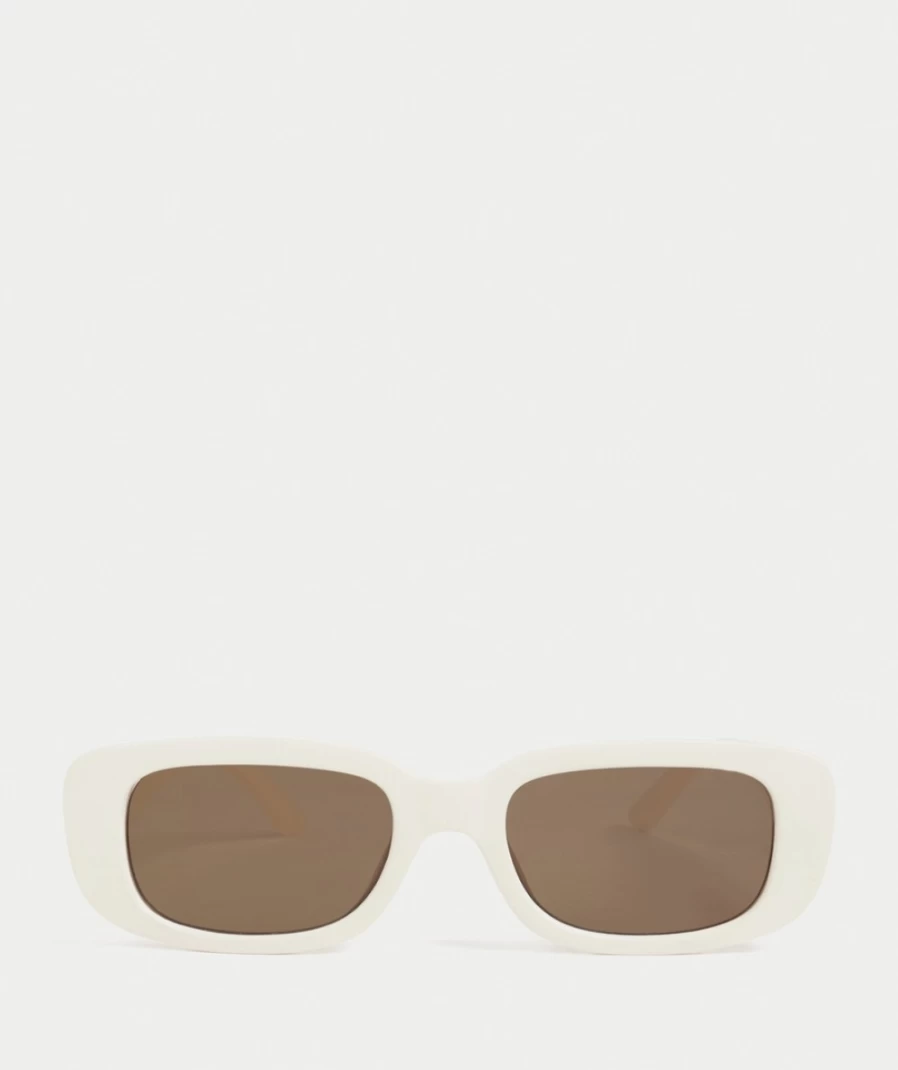Sportsgirl Women's Cream Luna Sunglasses – Stylish & Trendy Aviator Shades
