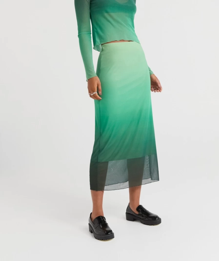 Sportsgirl Women's Tessa Mesh Midi Skirt - Flowy A-Line Summer Skirt with Breathable Fabric