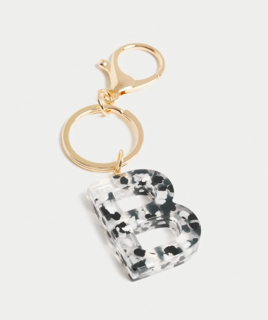 Sportsgirl Women's Multi-Colored Speckled Acrylic Alphabet Keyring