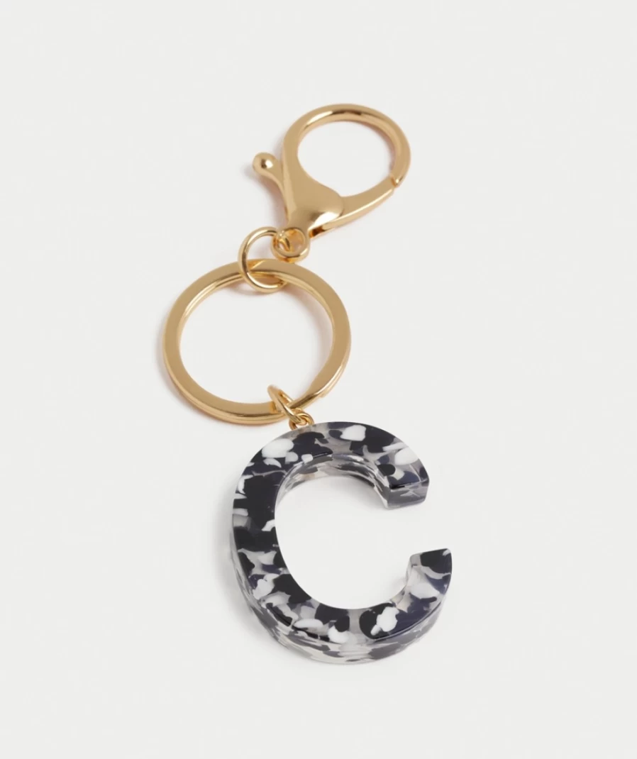 Sportsgirl Women's Multi-Colored Speckled Acrylic Alphabet Keyring