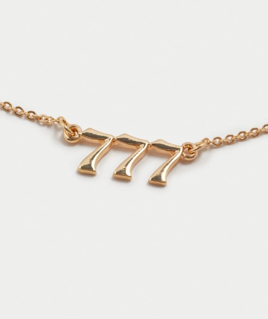 Sportsgirl Gold Angel Number Necklace for Women - Lucky Charm Jewelry Gift