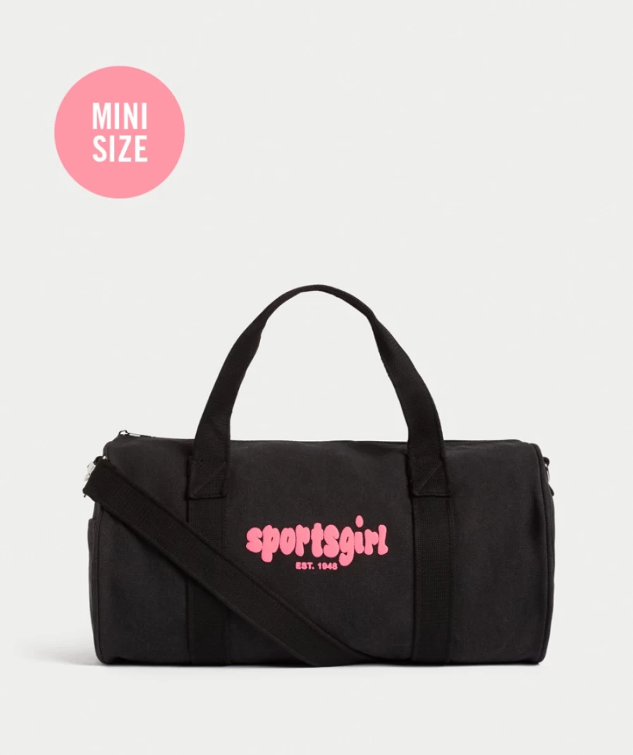 Sportsgirl Women's Mini Rewind Duffle Bag in Washed Black - Compact Travel Tote