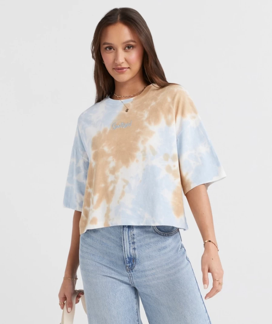 "Sportsgirl Women's Multi Color Boxy Logo Rewind T-Shirt"