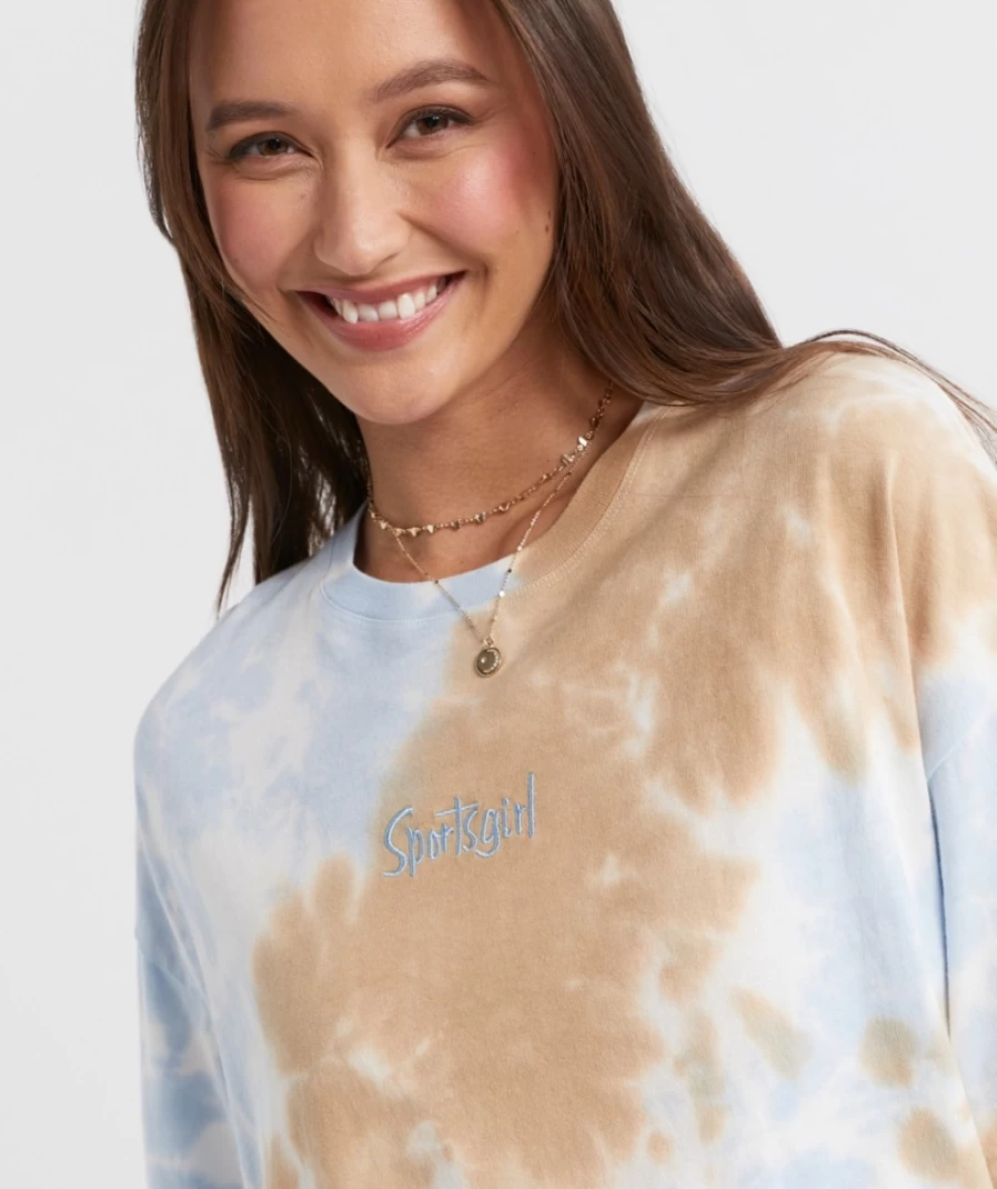 "Sportsgirl Women's Multi Color Boxy Logo Rewind T-Shirt"