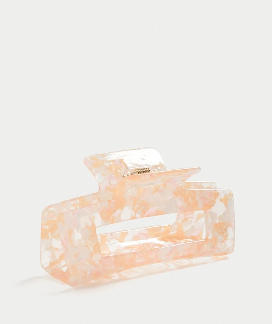 Sportsgirl Blush Marble Open Rectangle Hair Claw for Women