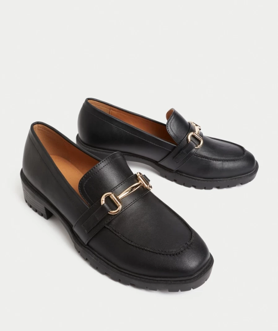 Sportsgirl Women's Black Isabelle Loafer Shoes
