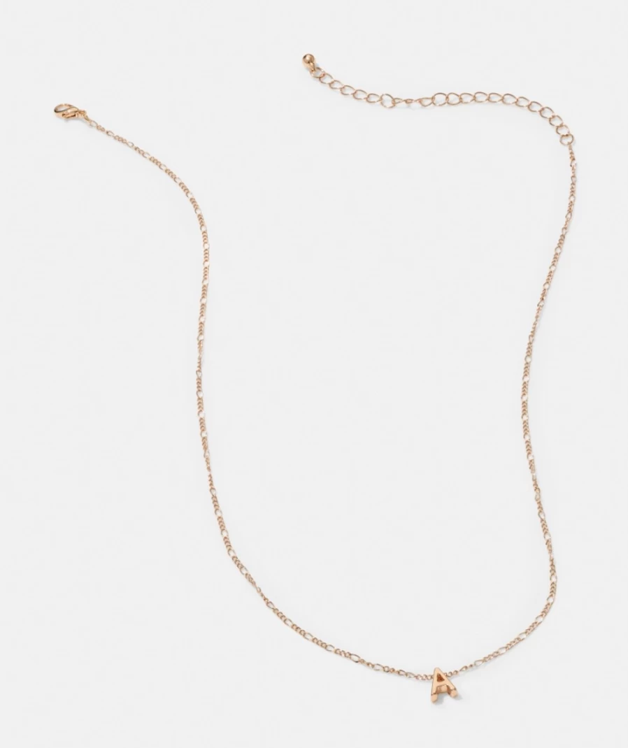 Sportsgirl Women's Gold Petite Letter Necklace - Elegant & Dainty Jewelry